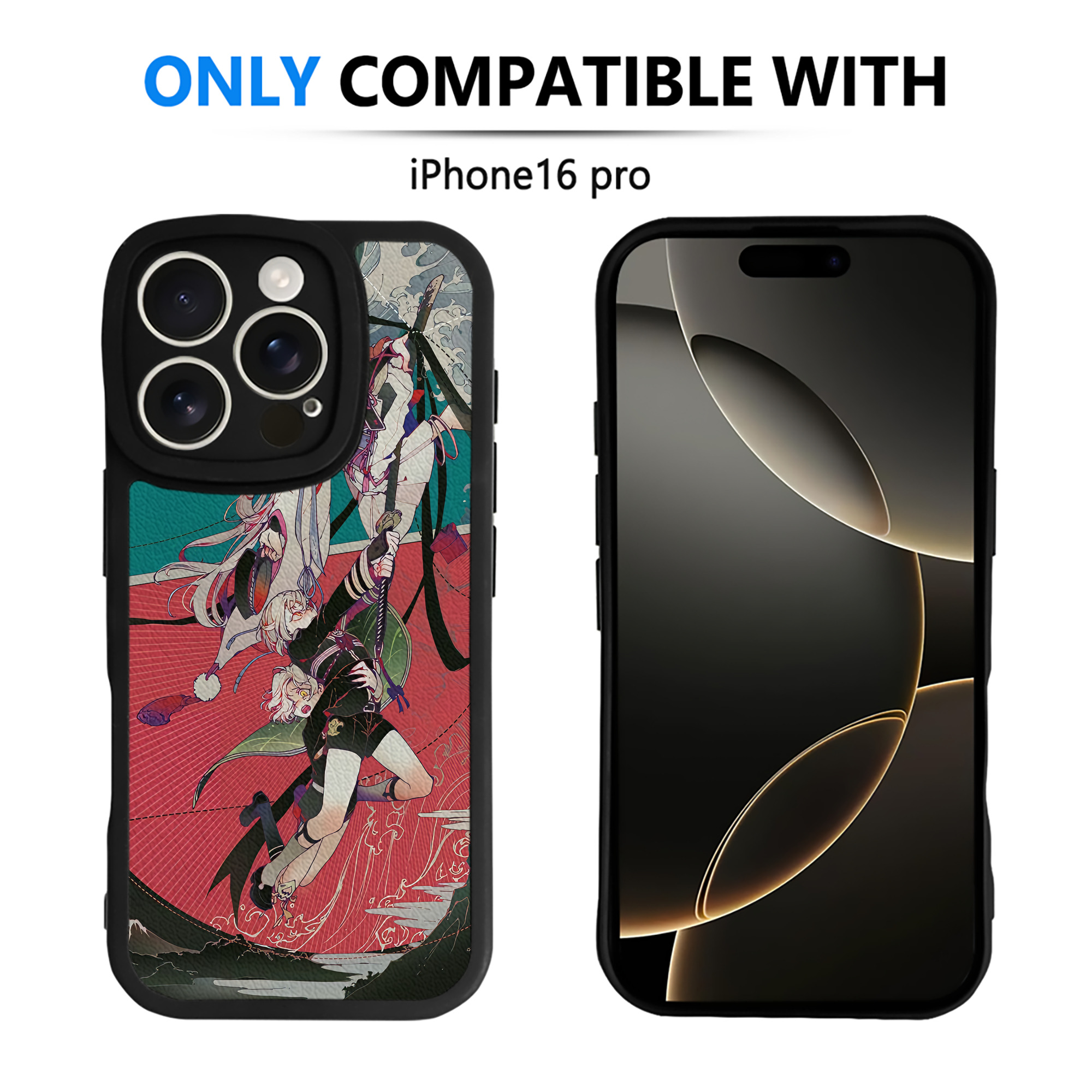 （画像用） 刀剣乱舞 Touken Ranbu 【iPhone 16シリーズ対応】シリコンスマホケース（レザー調） 材質：シリコン